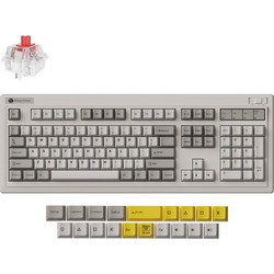 Keychron R6 QMK Ασύρματο Μηχανικό Gaming Πληκτρολόγιο με Keychron Super Red Διακόπτες RGB Grey