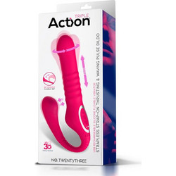 IntoYou Action Triple No 23 Strapless Strap On 23cm με Δόνηση Ροζ