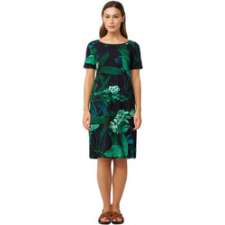 Vamp Midi Καλοκαιρινό Καθημερινό Φόρεμα Floral Μεταξωτό Navy Μπλε 24470
