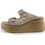 Love4shoes Καλοκαιρινές Γυναικείες Πλατφόρμες Χαμηλές Μπεζ 902