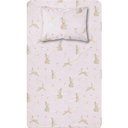 Borea Σετ Παιδικά Σεντόνια Μονά Βαμβακερά 160x240 Blush Pink 2τμχ