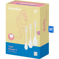 Satisfyer Yoni Power 1 Σετ Κολπικές Μπάλες Λευκές 3τμχ