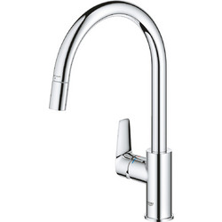GROHE BauEdge 30536000 Μπαταρία Κουζίνας Πάγκου Διπλής Παροχής Ανάμεικτη Inox