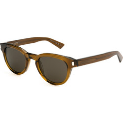 Saint Laurent SL876 004 Γυναικεία Γυαλιά Ηλίου Οβάλ Κοκάλινα Καφέ με Μαύρο Φακό