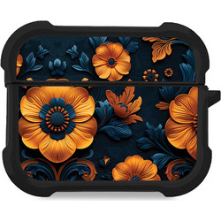 Sonique 3D Flower Series Θήκη Σιλικόνης για Apple AirPods Pro 1 / 2 Πορτοκαλί 01
