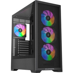 Silentware Core 100 Black Midi Tower Κουτί Υπολογιστή RGB με Πλαϊνό Παράθυρο