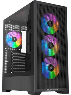 Silentware Core 100 Black Midi Tower Κουτί Υπολογιστή RGB με Πλαϊνό Παράθυρο