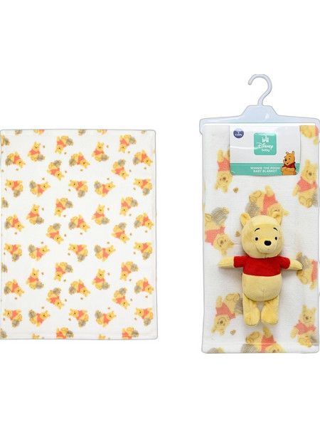 Dimcol Winnie 32 Κουβέρτα Αγκαλιάς Fleece με Λούτρινο 75x100 Λευκή