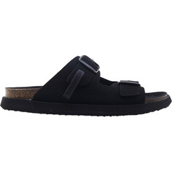 D.Franklin Δερμάτινα Ανδρικά Σανδάλια Μαύρα DFSH-407001-BLK