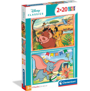 Παιδικό Puzzle Clementoni Super Color Disney Classics 2x20 Κομμάτια