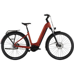Cube Touring Hybrid Comfort SLX 800 Easy Entry Γυναικείο Ηλεκτρικό Ποδήλατο Trekking 28" 800W με 5 Ταχύτητες και Δισκόφρενα Κόκκινο