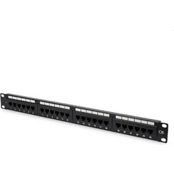 PP-UTPC6-24 Ethernet Patch Panel Rack 1U 19" 24 Θυρών Cat.6 Unshielded UTP