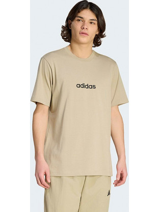 Adidas LIN Sj Ανδρικό Αθλητικό T-Shirt Μπεζ KC0885