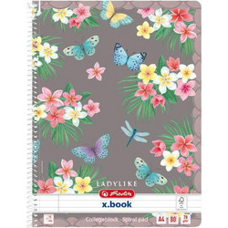 Herlitz Ladylike Σπιράλ Τετράδιο Ριγέ A4 80 Φύλλων Διάφορα Σχέδια 50044245