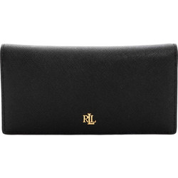 Ralph Lauren Μεγάλο Δερμάτινο Γυναικείο Πορτοφόλι Καρτών με Clip Μαύρο 432802917