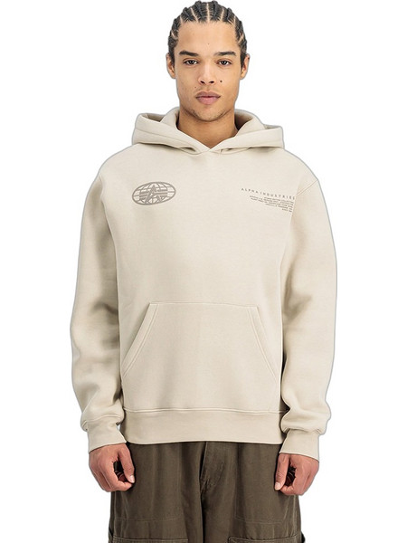 Alpha Industries Ανδρικό Φούτερ με Κουκούλα & Τσέπες Μπεζ 258337-627