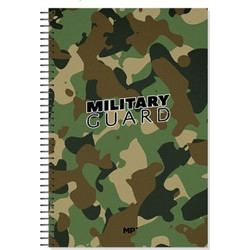 MP Military Σπιράλ Τετράδιο Ριγέ A4 40 Φύλλων Χακί PB148-09