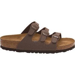 Birkenstock Florida Δερμάτινα Γυναικεία Σανδάλια Ανατομικά Σοκολατί 053881
