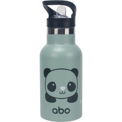 Abo Born to be Pandastic Παιδικό Παγούρι Θερμός Ανοξείδωτο BPA Free Πράσινο Mint 350ml