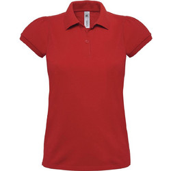 B&C Collection Γυναικεία Μπλούζα Polo Κοντομάνικη Κόκκινη 59542