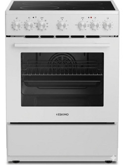 Eskimo ES-VC4034WH Κουζίνα Ηλεκτρική 70lt με Κεραμικές Εστίες 60cm Λευκό