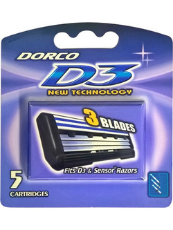 Dorco D3 Ανταλλακτικά Ξυραφάκια με 3 Λεπίδες & Λιπαντική Ταινία 5τμχ