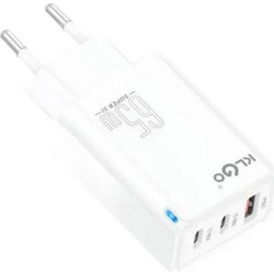 KLGO PD-71 Φορτιστής χωρίς Καλώδιο με Θύρα USB-A & 2 Θύρες USB-C 65W Quick Charge 3.0 & Power Delivery