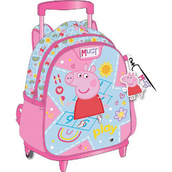 Must Peppa Pig Σχολική Τσάντα Τρόλεϊ Νηπιαγωγείου Πολύχρωμη 482860