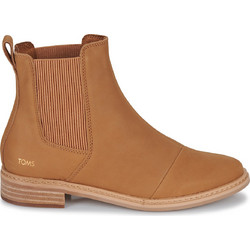 Toms Charlie Γυναικεία Μποτάκια Chelsea Δερμάτινα Ταμπά με Χοντρό Χαμηλό Τακούνι 10018918