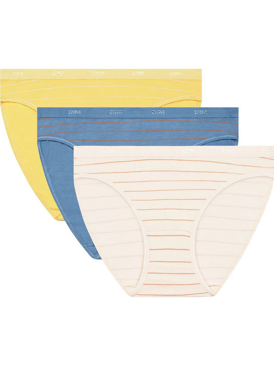 Dim Βαμβακερά Γυναικεία Slip 3Pack D4C17-STRIPY