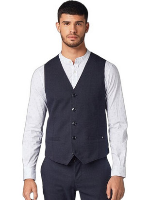 Tom Tailor Χειμερινό Ανδρικό Γιλέκο Casual με Κανονική Εφαρμογή Navy Μπλε 1013182-19322