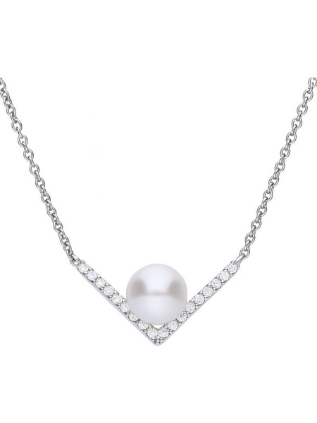 Diamonfire Γυναικείο Κολιέ από Ασήμι 925 με Ζιργκόν & Πέρλα 6310791111
