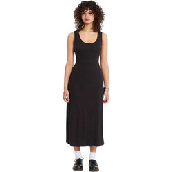 Volcom Midi Καλοκαιρινό Καθημερινό Φόρεμα Μεταξωτό Μαύρο B1312618-BLK