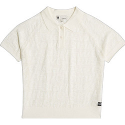 G-Star RAW Γυναικεία Πλεκτή Μπλούζα με Γιακά Εκρού D26061-D166-1284