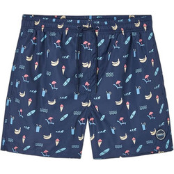Losan Ανδρικό Μαγιό Σορτς με Σχέδια Navy Μπλε LMNAP0501-25030