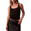 Calvin Klein Γυναικείο Καλοκαιρινό Crop Top Ριπ Μαύρο LV047A804G-UB1