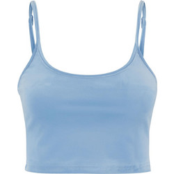 Urban Classics Γυναικείο Καλοκαιρινό Crop Top Βελούδινο Γαλάζιο TB7115-18327