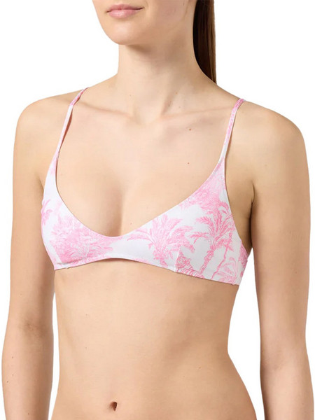 Mc2 Saint Barth PALOMA Bikini Top Τριγωνάκι Λευκό Ροζ PALO001-00650L