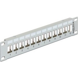 DeLOCK 43327 Patch Panel Keystone Rack 10" 12 Θυρών