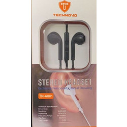 Technovo TN-A001 Handsfree Earbud 3.5mm Black