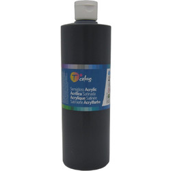 Tcolors Semigloss Black Ακρυλικό Χρώμα Ζωγραφικής 500ml