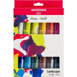 Royal Talens Amsterdam Landscape Selection Σετ Ακρυλικά Χρώματα Ζωγραφικής 20ml 12τμχ