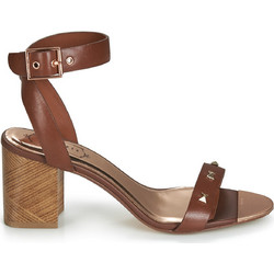 Ted Baker Γυναικεία Πέδιλα Δερμάτινα Καφέ με Χοντρό Χαμηλό Τακούνι 918491
