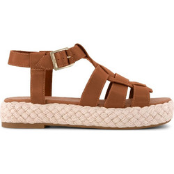 Toms Καλοκαιρινές Γυναικείες Πλατφόρμες Χαμηλές Δερμάτινες Καφέ 10023151