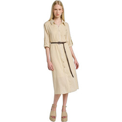 Staff Midi Καθημερινό Φόρεμα Σεμιζιέ Κίτρινο 67-005.055