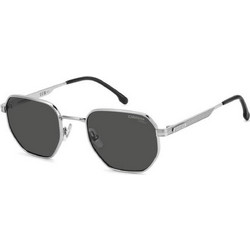 Carrera CA380S 85KIR Ανδρικά Γυαλιά Ηλίου Τετράγωνα Μεταλλικά Ασημί με Μαύρο Φακό