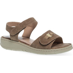 Parex Γυναικεία Σανδάλια Suede Ανατομικά Καφέ 11633141