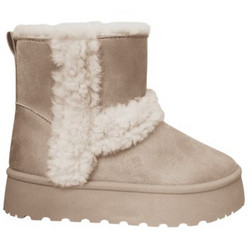 Jomix Γυναικεία Μποτάκια Suede Μπεζ με Γούνα MD9763-6