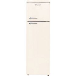 Bronxi BX-1790 CR Retro Δίπορτο Ψυγείο 244lt Υ175xΠ55xΒ58.5cm Μπεζ
