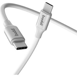 Buddi Braided USB-C to USB-C 60W 0.3m White 8719246497360